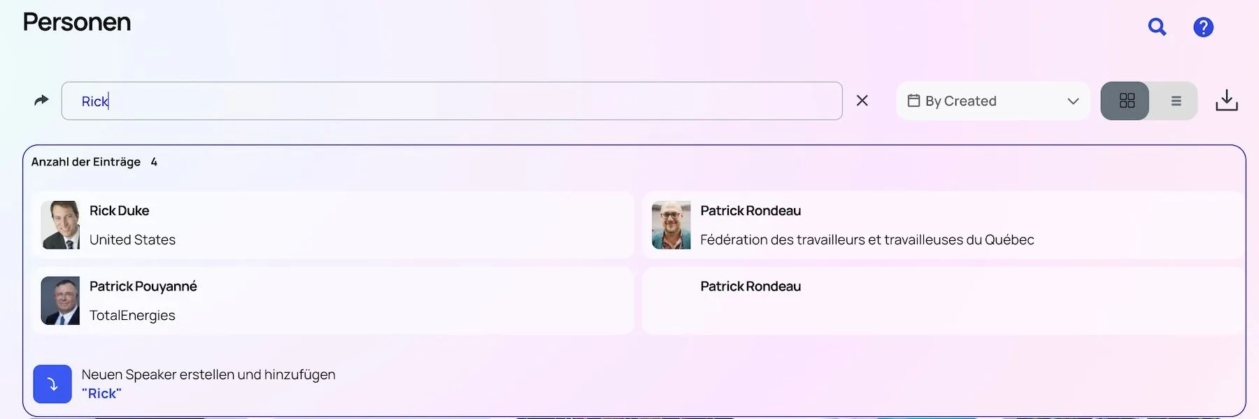 Duplicate check when creating people and organisations in iveo