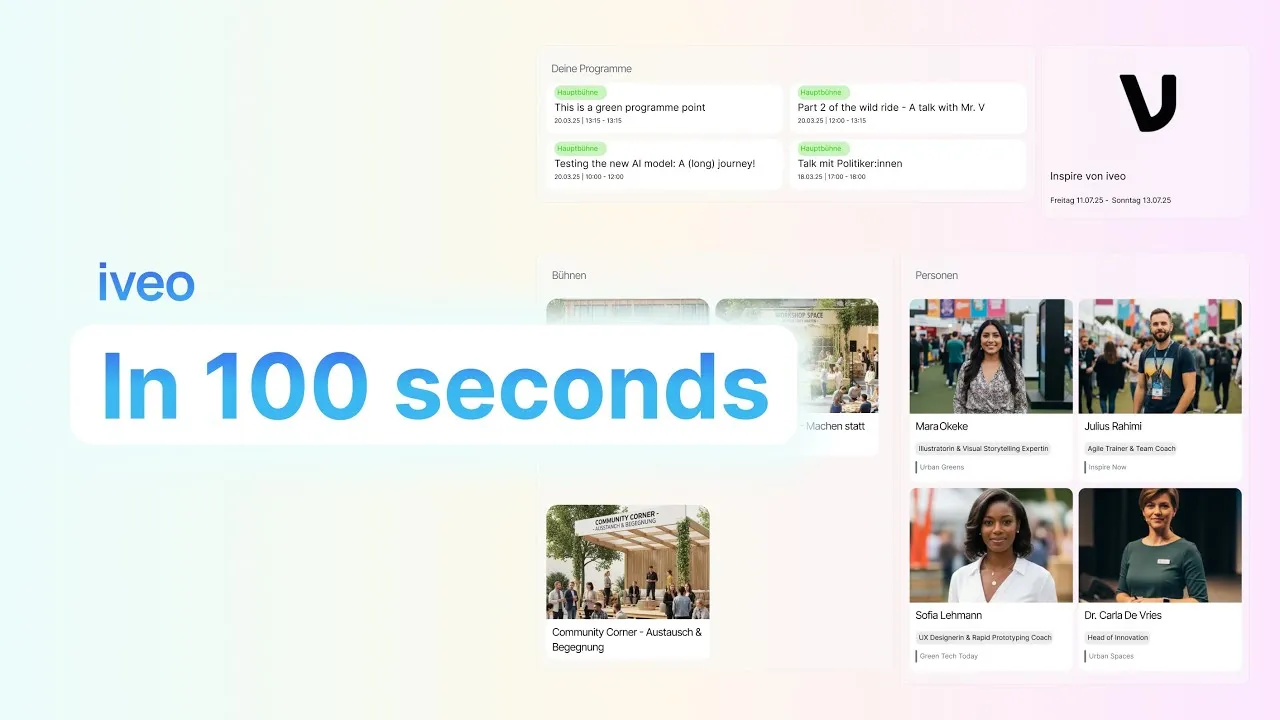 iveo in 100 Sekunden – Eventmanagement und Eventproduktion