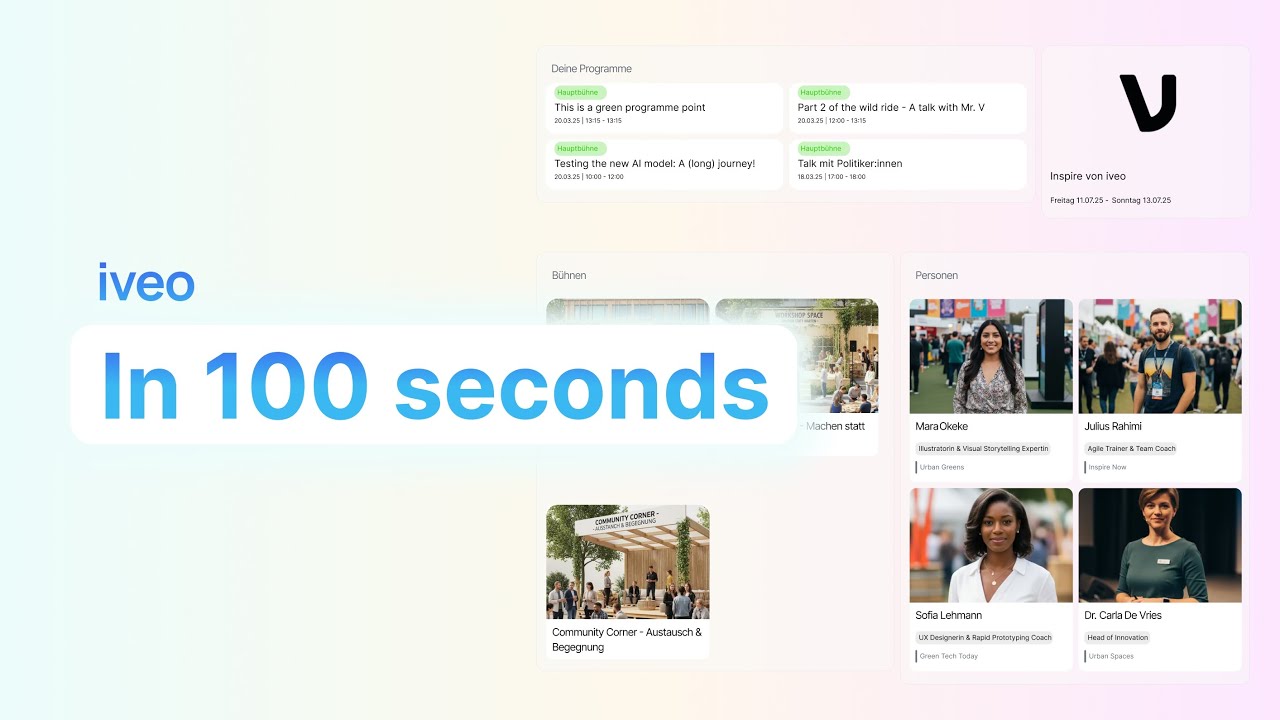 iveo in 100 Sekunden – Eventmanagement und Eventproduktion